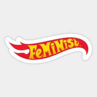 hot wheels feminist Sticker